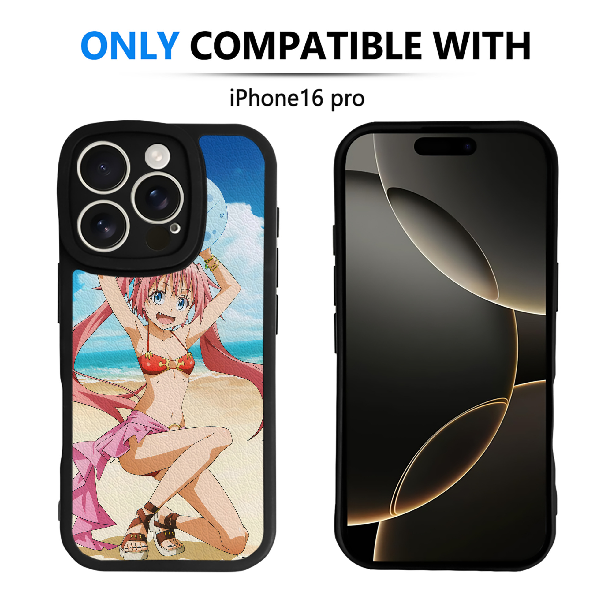 （画像用） 転スラ Regarding Reincarnated to Slime 【iPhone 16シリーズ対応】シリコンスマホケース（レザー調） 材質：シリコン